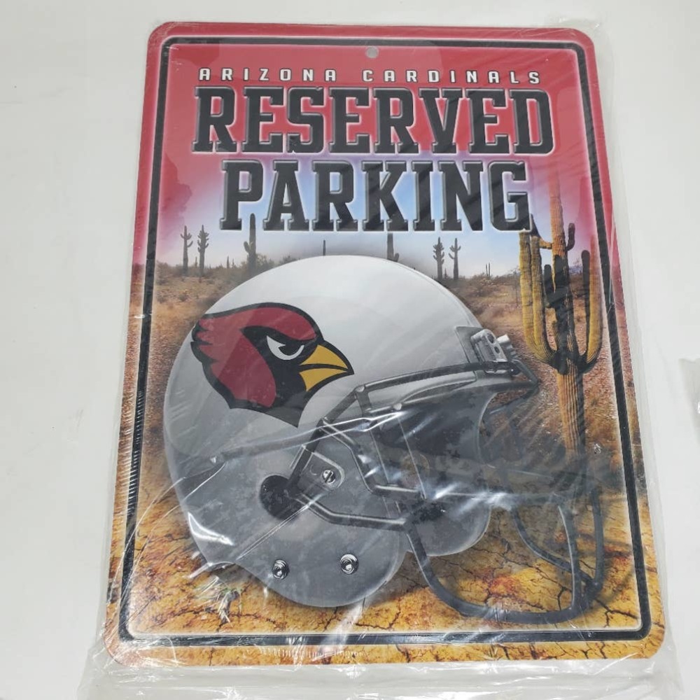 Rico Metal Reserved Parking Wall Sign NFL 8.5"x 11" - Arizona Cardinals
